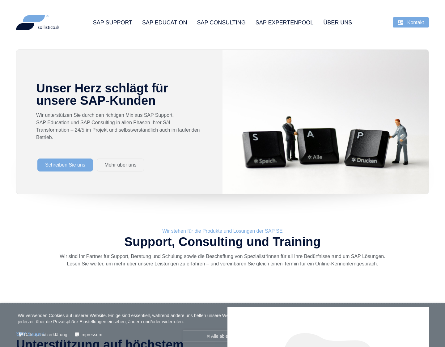 Aktuelle Website-Vorschau von SEO Service