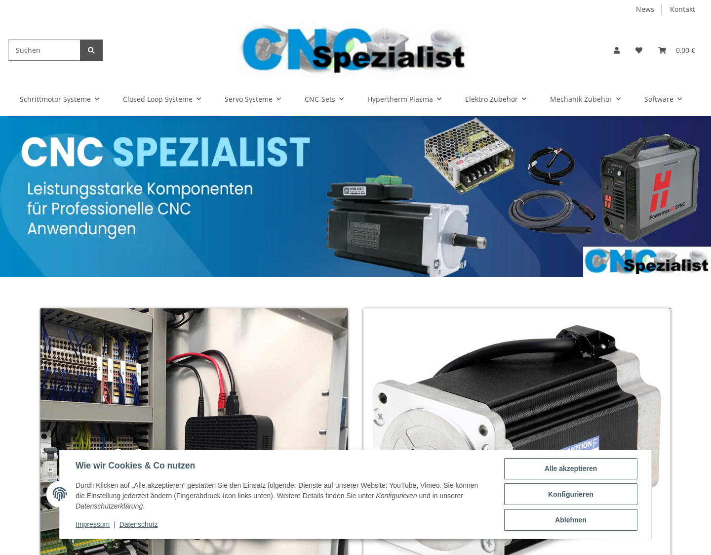 Aktuelle Website-Vorschau von CNC-Spezialist