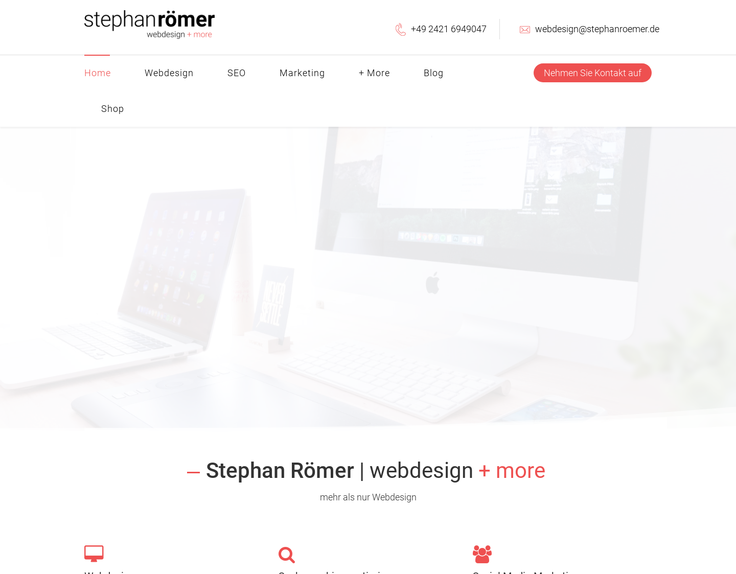 Aktuelle Website-Vorschau von Stephan Römer | webdesign + more