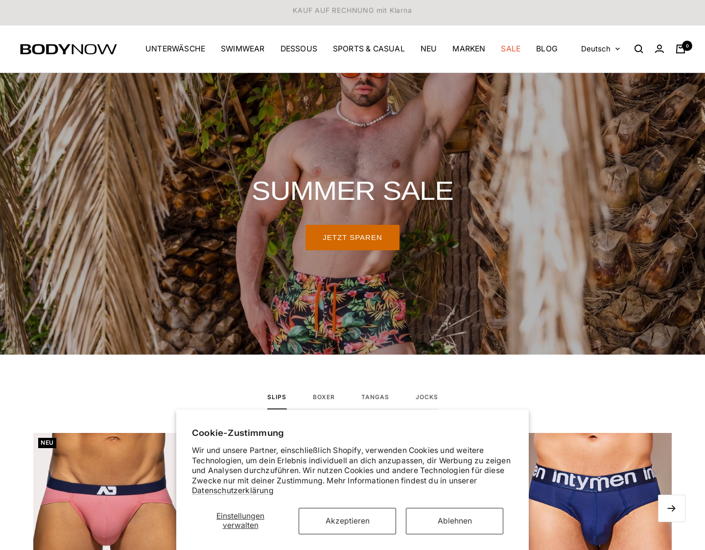 Aktuelle Website-Vorschau von Bodynow