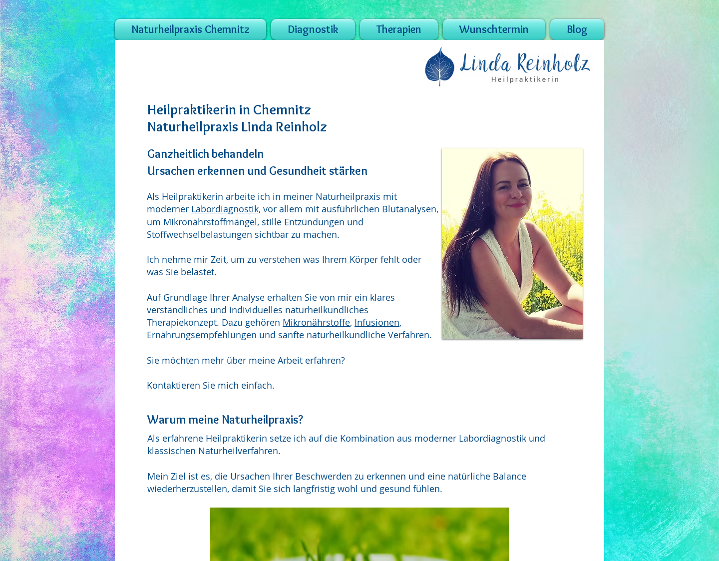 Aktuelle Website-Vorschau von Heilpraktikerin Linda Reinholz Chemnitz
