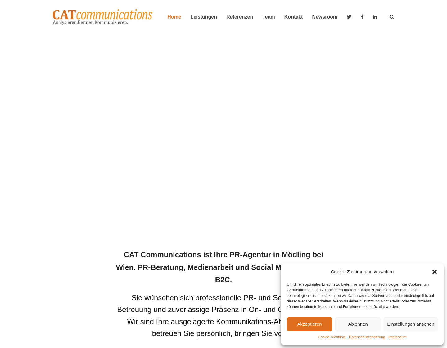 Aktuelle Website-Vorschau von CAT Communications