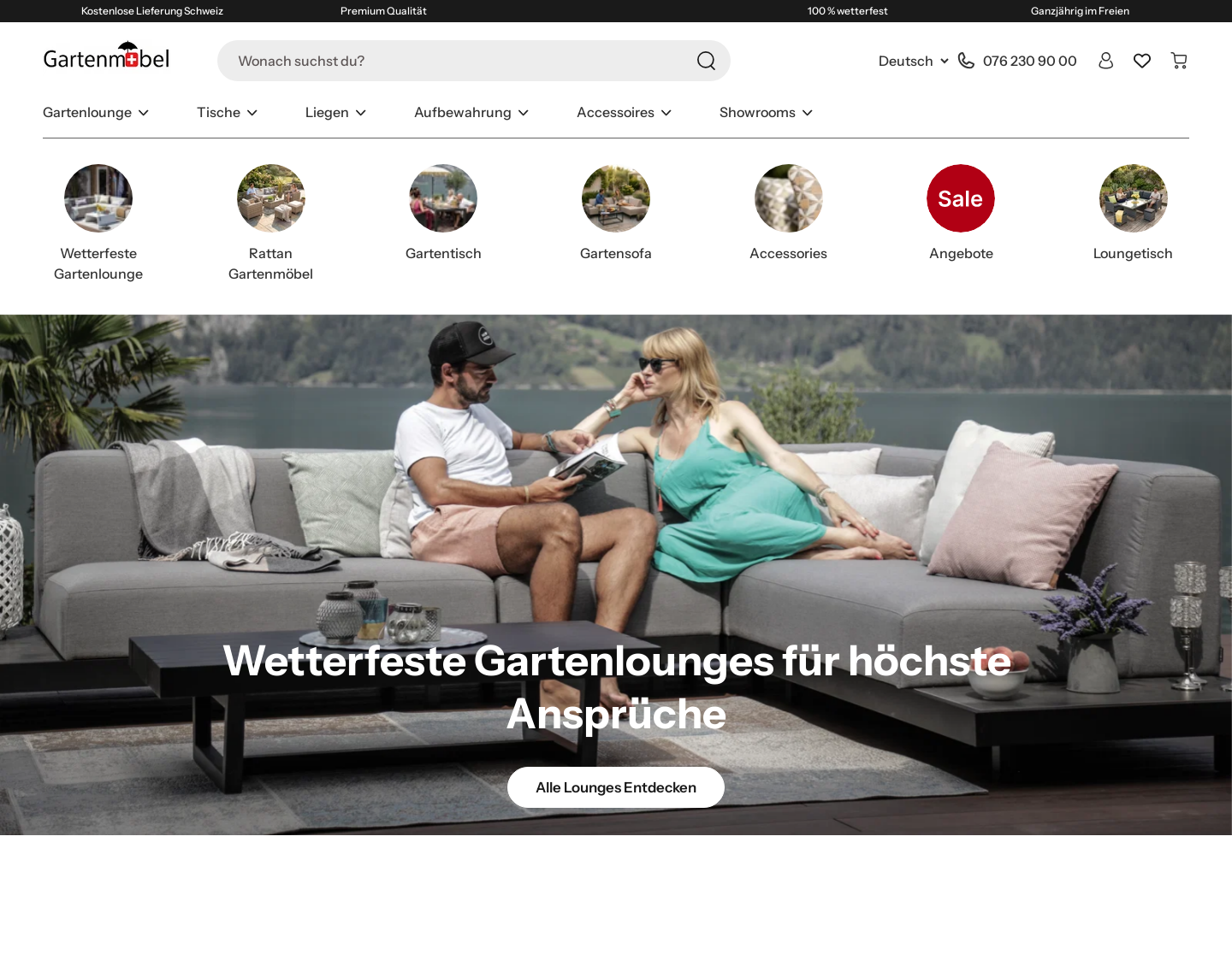 Aktuelle Website-Vorschau von Gartenmöbel Lounge Geschäft