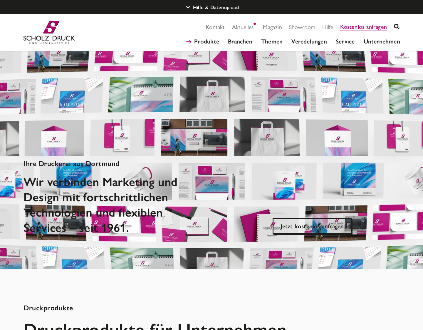 Aktuelle Website-Vorschau von Druckerei Scholz-Druck und Medienservice GmbH & Co