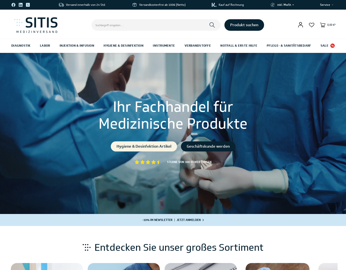 Aktuelle Website-Vorschau von Medizinischer Fachhandel