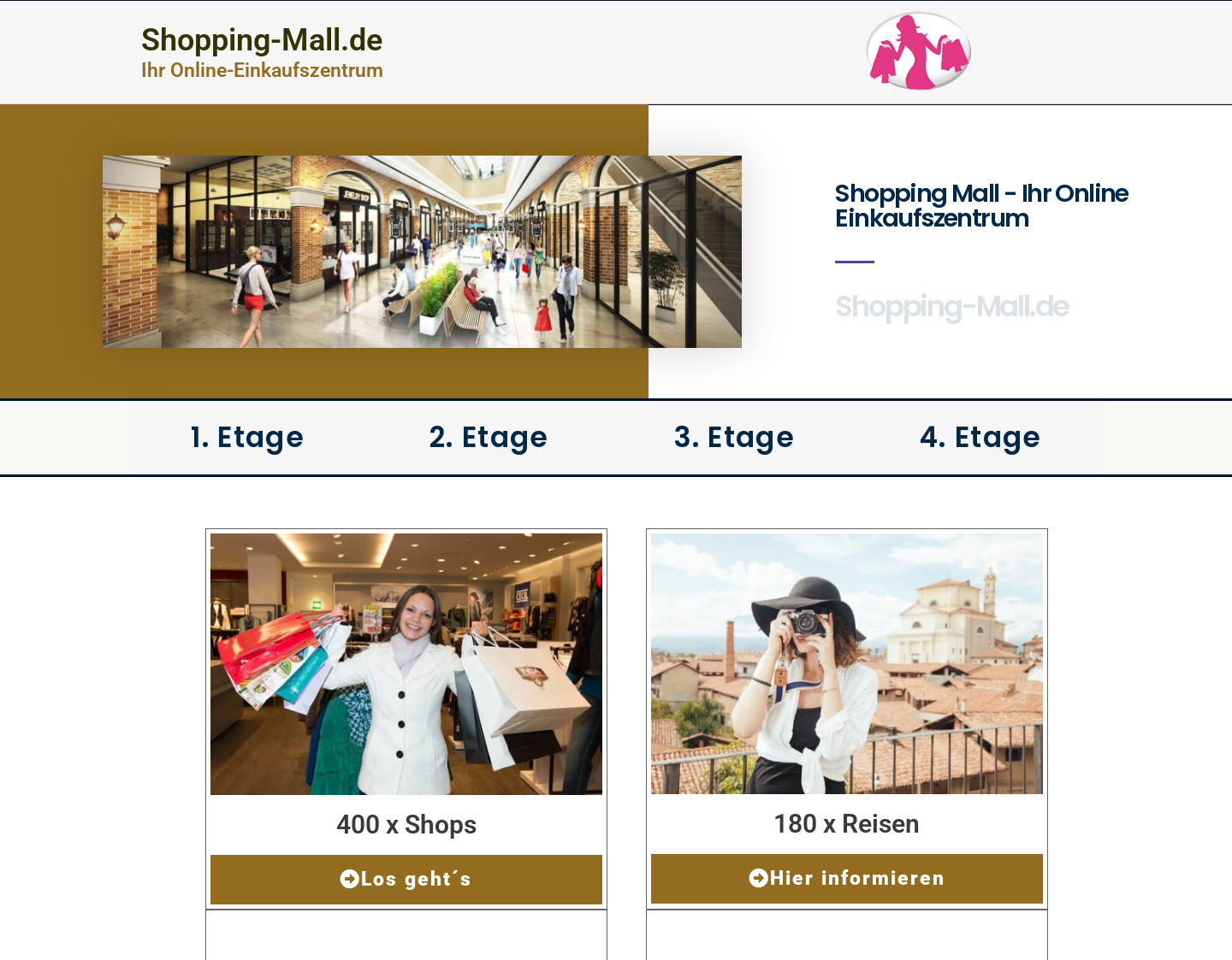 Aktuelle Website-Vorschau von Shopping-Mall.de - Ihr XXL Online Einkaufszentrum
