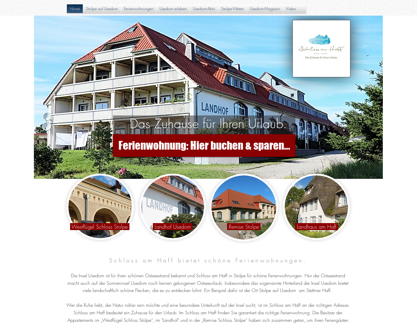 Aktuelle Website-Vorschau von Schloss am Haff GmbH