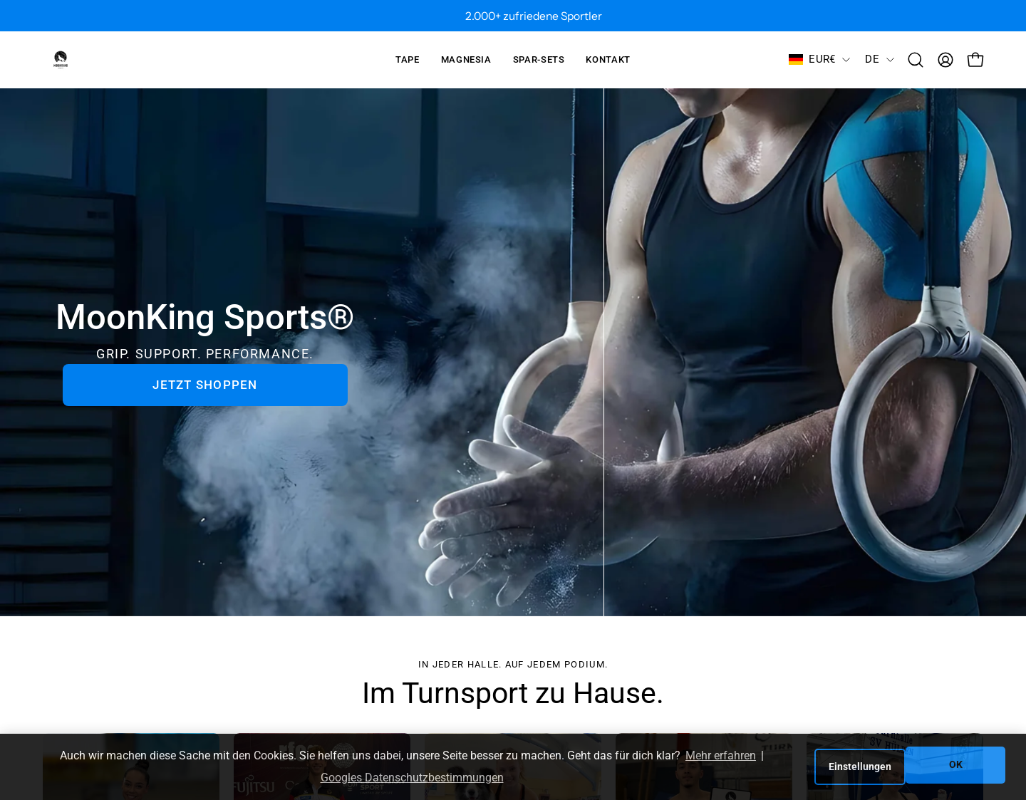 Aktuelle Website-Vorschau von MoonKing