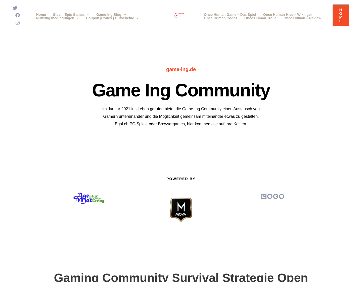 Aktuelle Website-Vorschau von Game-Ing Community - Blog