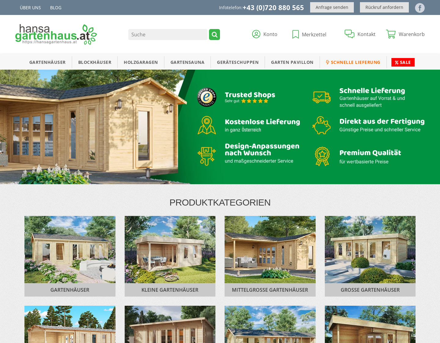 Aktuelle Website-Vorschau von Hansagartenhaus
