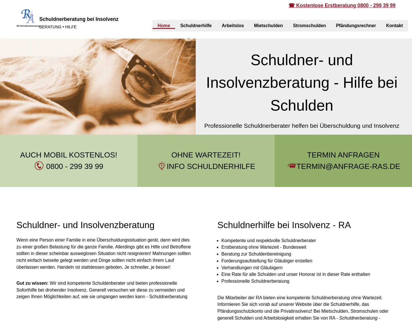 Aktuelle Website-Vorschau von Schuldnerberatung Bremen