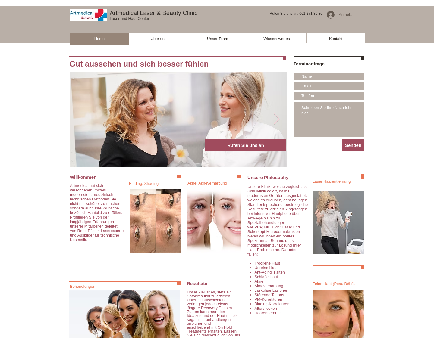 Aktuelle Website-Vorschau von Laserklinik für Gesichts- & Hautbehandlungen