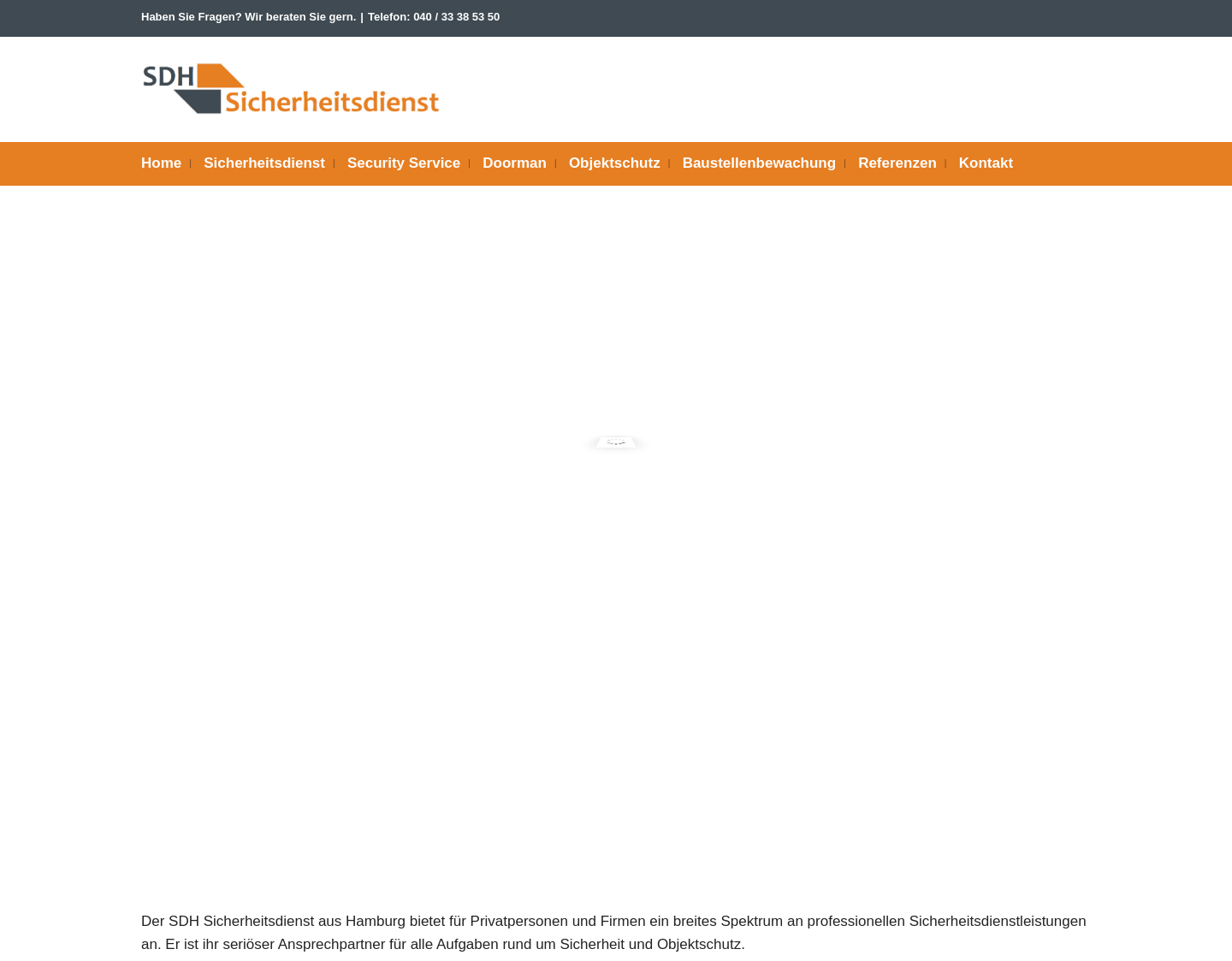 Aktuelle Website-Vorschau von SDH Sicherheitsdienst Hamburg
