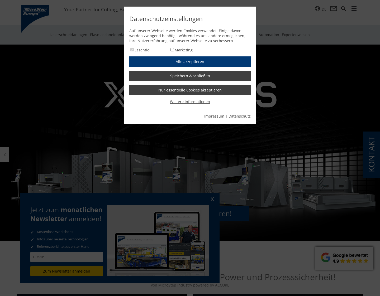 Aktuelle Website-Vorschau von MicroStep Europa GmbH