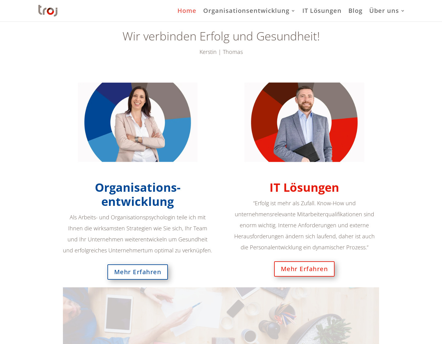 Aktuelle Website-Vorschau von Führungskräftecoachings und Ernährungsberatungen