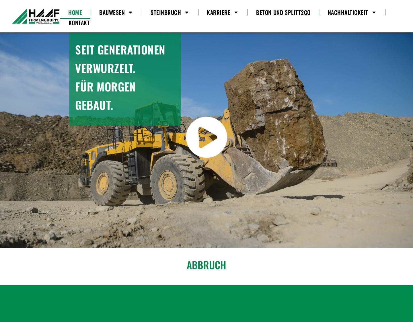 Aktuelle Website-Vorschau von Haaf Firmengruppe
