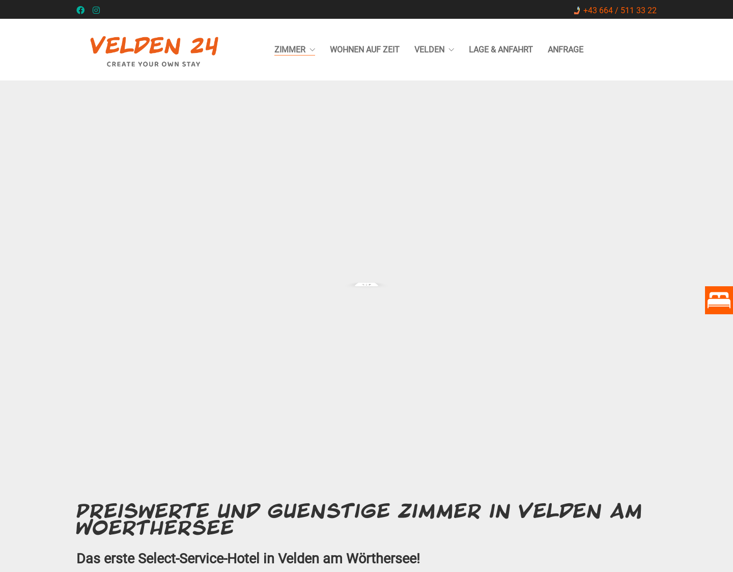 Aktuelle Website-Vorschau von Velden 24