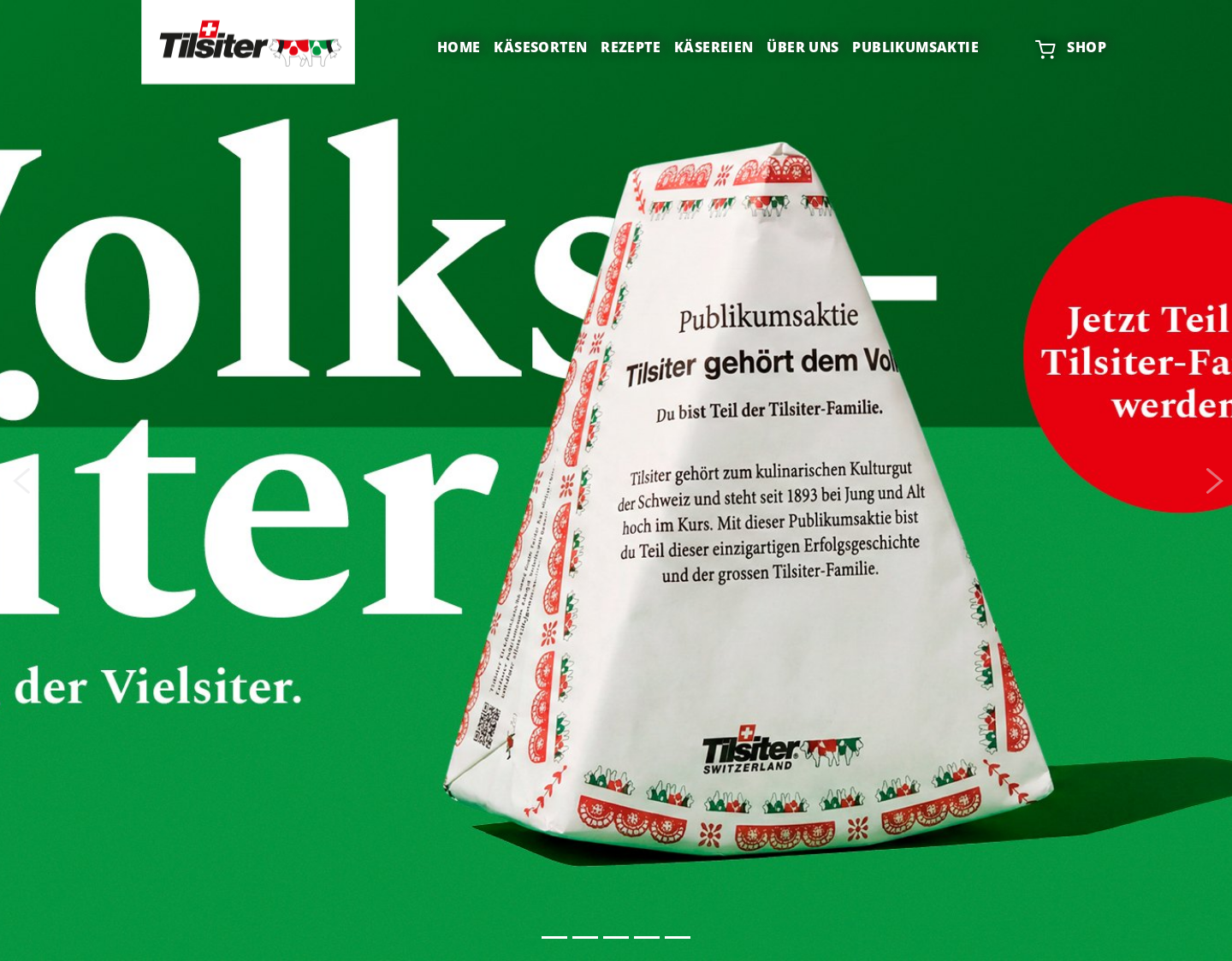 Aktuelle Website-Vorschau von Der beliebte Schweizer Käse