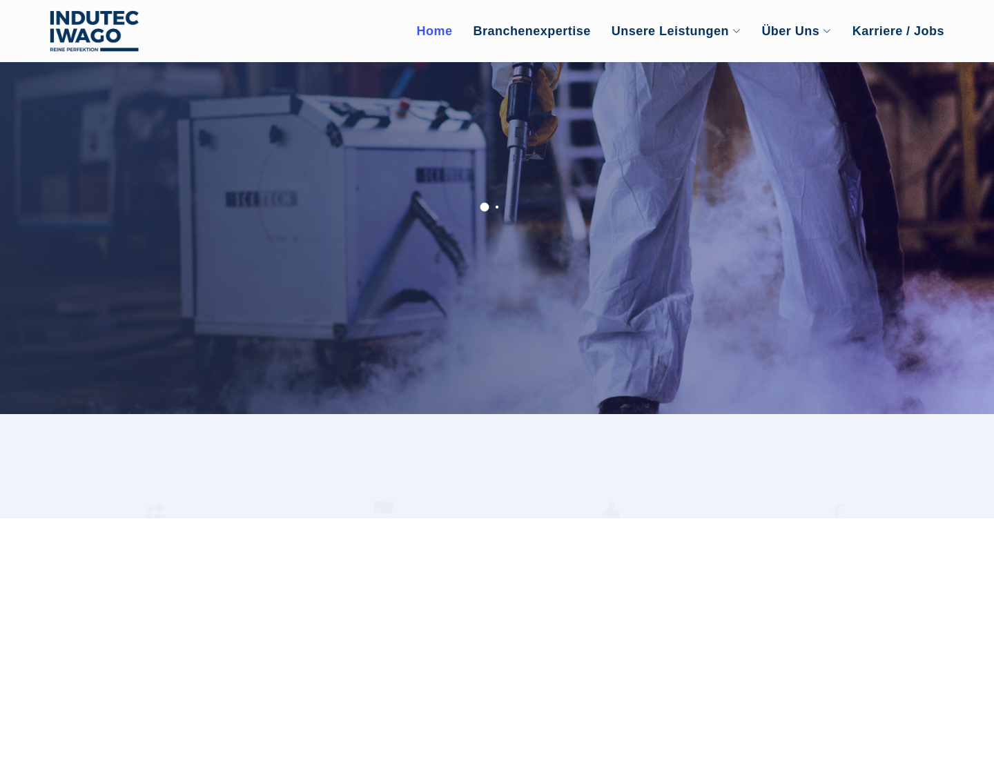 Aktuelle Website-Vorschau von Indutriereinigung - Indutec Holding