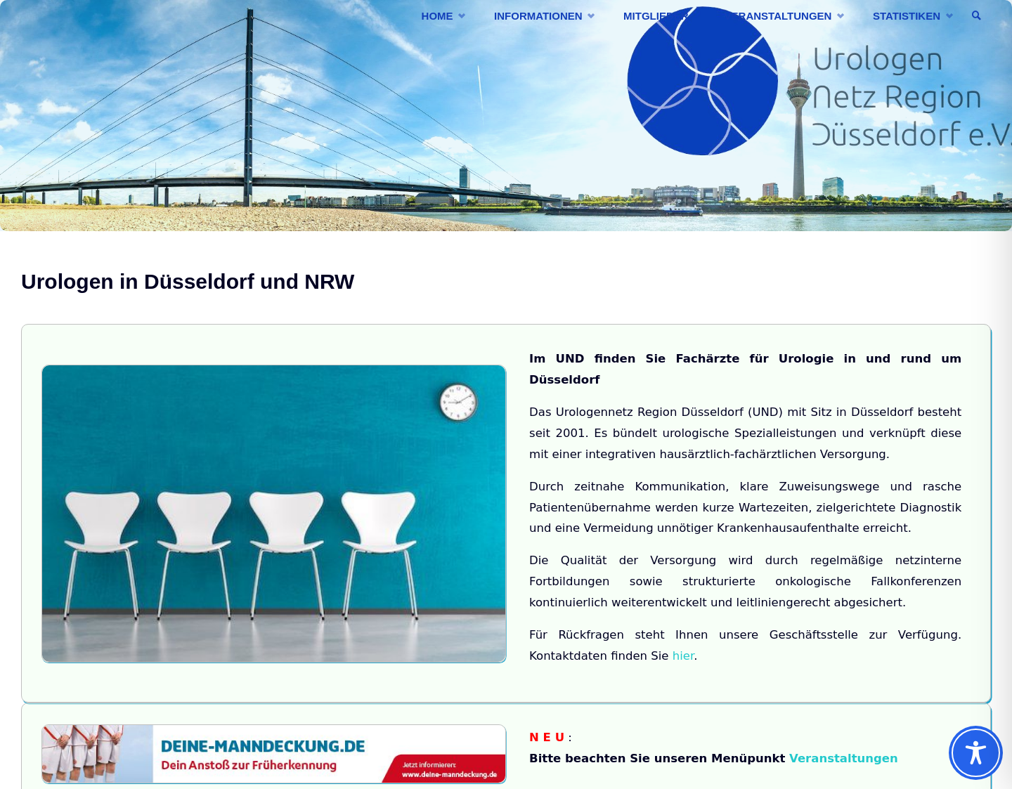 Aktuelle Website-Vorschau von Urologennetz Düsseldorf: Fachärzte