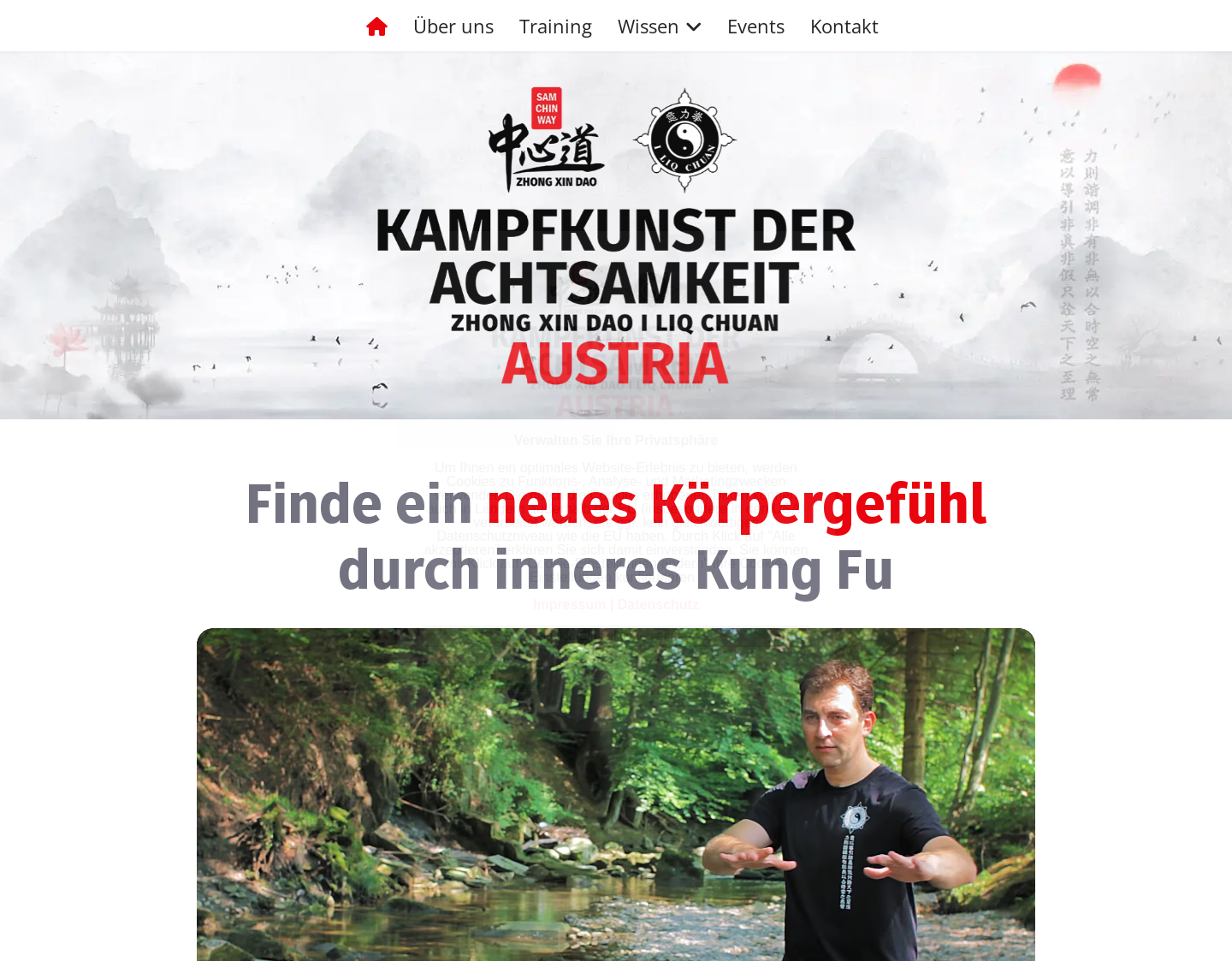Aktuelle Website-Vorschau von Kampfkunst der Achtsamkeit