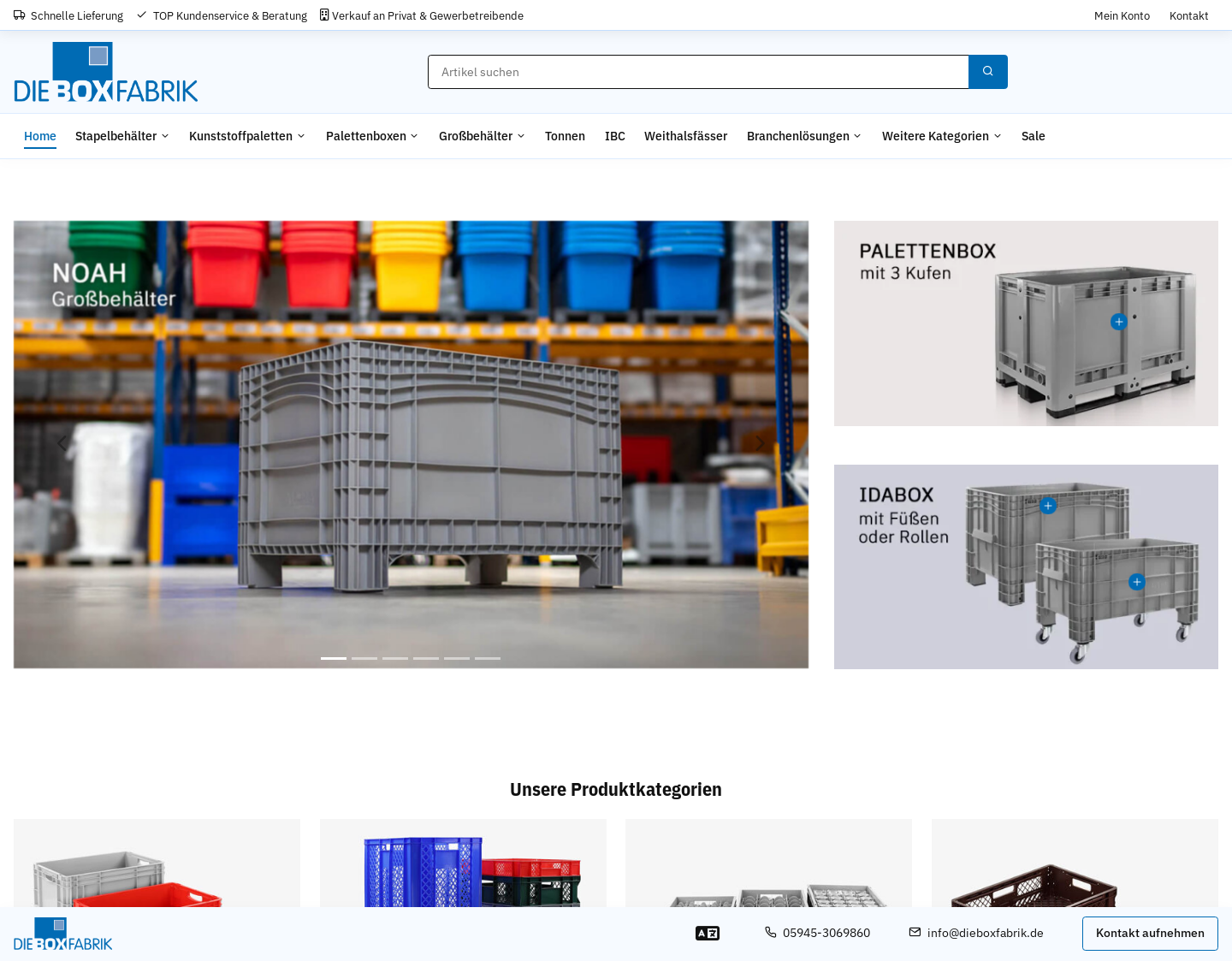 Aktuelle Website-Vorschau von Die Boxfabrik GmbH